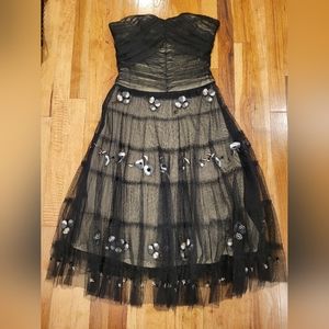 BCBG NWOT Womens/Girl Black Mesh Zippered Sleeveless Party/Cocktail Dress 2